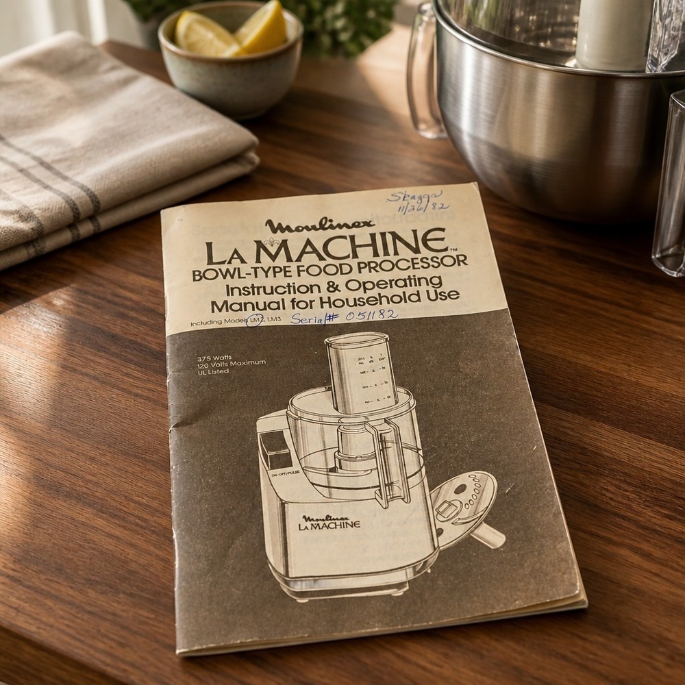 Moulinex La Machine II LM2 LM3 Food Processor Instruction Manual Vintage 1982